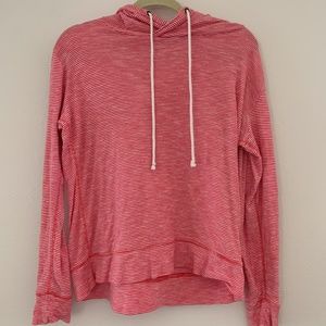 J Crew Red & White Striped Summer Sweatshirt